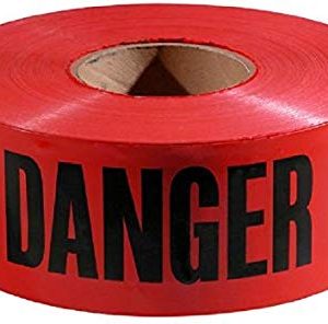 Barricade Tape Danger 3"x1000' Roll 3 Mil, Red